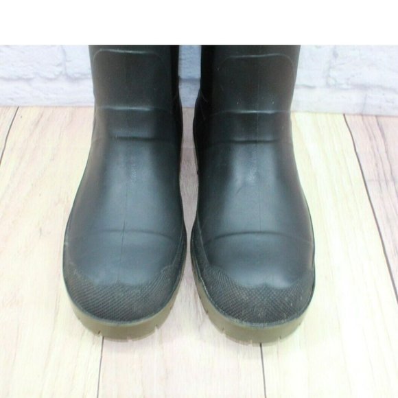 LL Bean Black Rubber Mid Calf Waterproof Insulated Winter Boots Size 6 - Picture 5 of 11